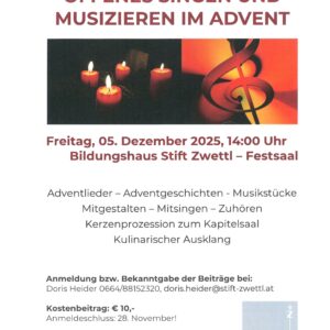 Offenes Singen und Musizieren im Advent